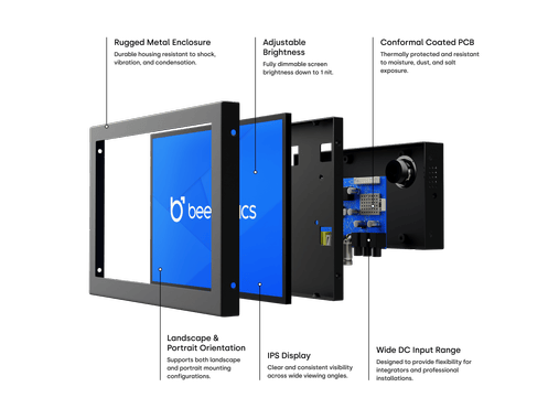Écran 8 Pouces en Métal