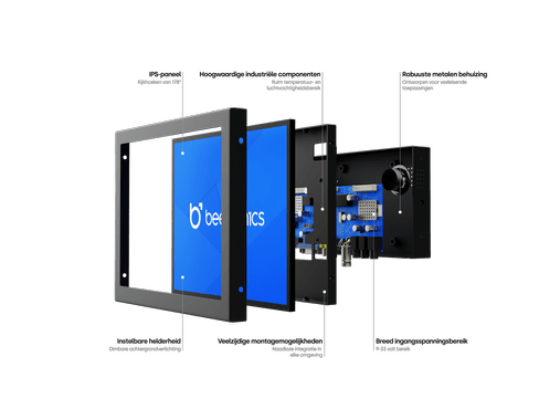 8 Inch Monitor Metaal (4:3)