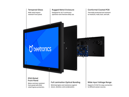 10 Inch Touchscreen Metaal (High-Brightness)